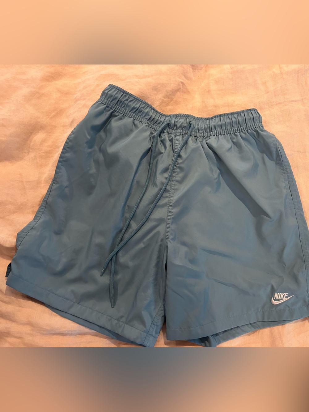 Nike Pale Blue Athletic Shorts with Drawstring